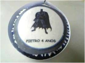 CUPCAKE - LIGA DA JUSTIÇA EM PAPEL DE ARROZ