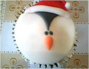 CUPCAKE - PINGUIM DE NATAL
