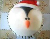 CUPCAKE - PINGUIM DE NATAL